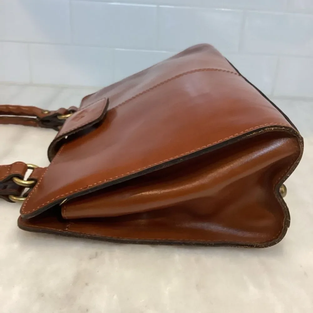 Patricia Nash Bag Purse Handbag Leather Pocketbook Rienzo Satchel Brown Bag